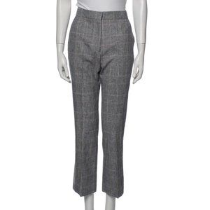 Sandro Plaid Cropped Flare Pants
